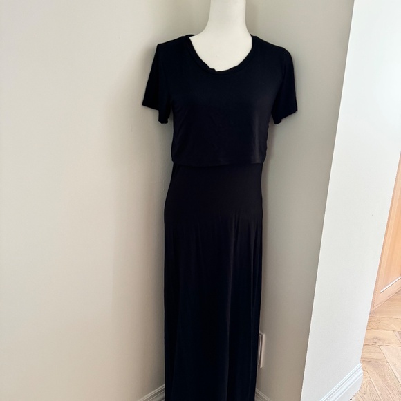 LNA T-Shirt Low Back Maxi Dress Black Size Small - Picture 3 of 8